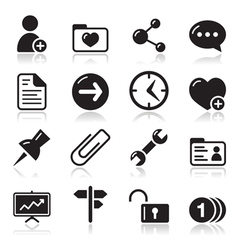 Website navigation icons set vector image