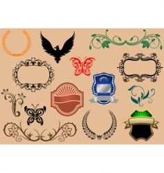 Heraldic elements vector image