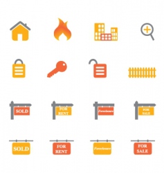Real estate icons vector image