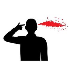 Shot in the head vector image