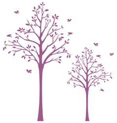 Tree with Birds Wall Decal vector image