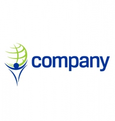Finance world titan company logo vector image