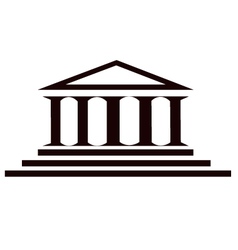 Columns ancient historic building vector image