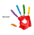 Colourful handprint paint vector image