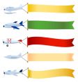 Plane with text area vector image