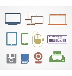 Digital stuff icons vector image