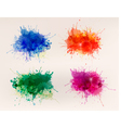 Collection of colorful abstract watercolor banners vector image