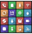 Set of Technology Icons with Long Shadow vector image