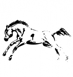 Horse jumping vector image