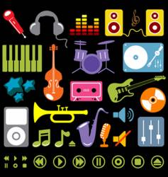 Music icons vector image