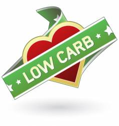 Low carb food label vector image