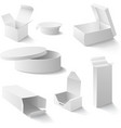 White boxes set vector image