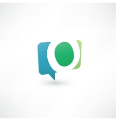 Abstract bubble icon based on the letter O vector image