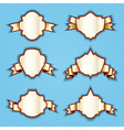 Goldden labels tags ribbons Goldden labels tags ribbons vector image