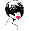 Beautiful girl face vector image