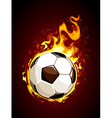 Burning soccer ball vector image
