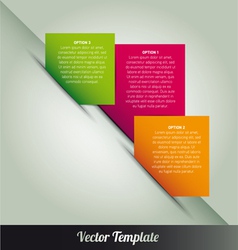 Options tab page template vector image