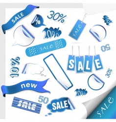Set of sale tags vector image