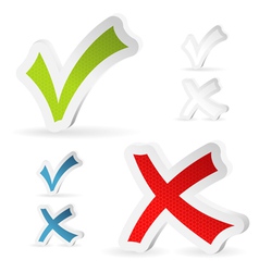 Check Marks Stickers vector image