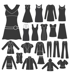 Set of women s clothing vector image