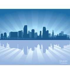 Miami Florida skyline vector image