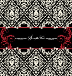 Damask wedding card vector image