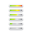 Loading bar from green to red vector image