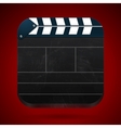 Film clap board cinema vector image