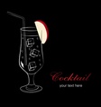 Cocktail with apple vector image