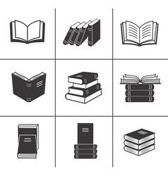 Book icons set vector image