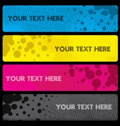 CMYK banners vector image