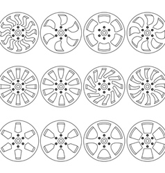 Car alloy wheels vector image