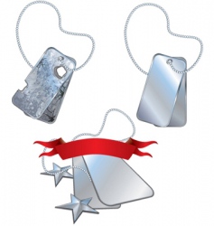 Dog tags vector image
