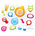 Set of colorful labels vector image
