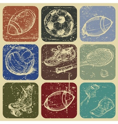 Hand drawn set of sports banners vector image
