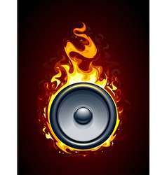 Burning speaker vector image