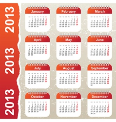 Calendar 2013 vector image