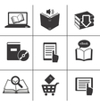 Book icons set vector image