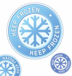 Keep frozen food label vector image