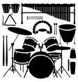 Percussion instruments vector image