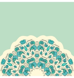 Round floral ornamental frame Round floral ornamental frame vector image