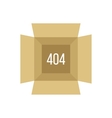 Opened box with 404 error vector image