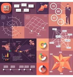 Infographics of flat design with long shadows vector image