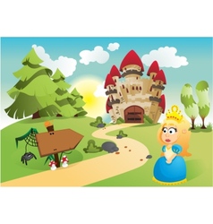 The princess and her kingdom vector image
