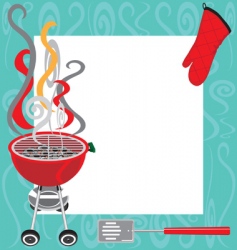 Bbq party invitation vector image