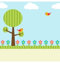 Tree background vector image