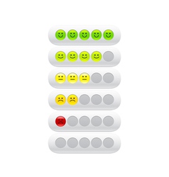 Loading bar with smiles vector image