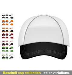 Baseball cap mega collection vector image