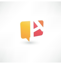 Abstract bubble icon based on the letter A vector image