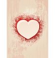 Floral heart frame vector image